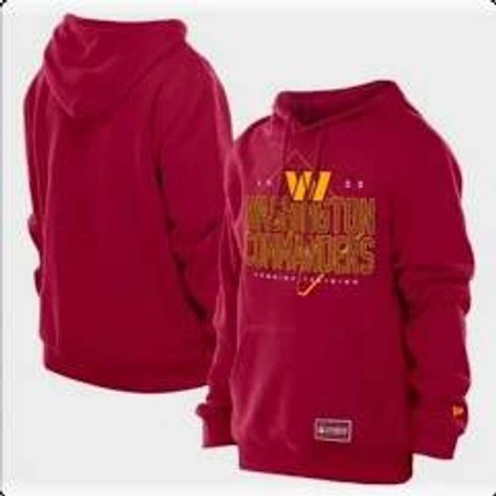 New Era Men's L Burgundy Hoodie Washington Commanders NFL Combine Training New